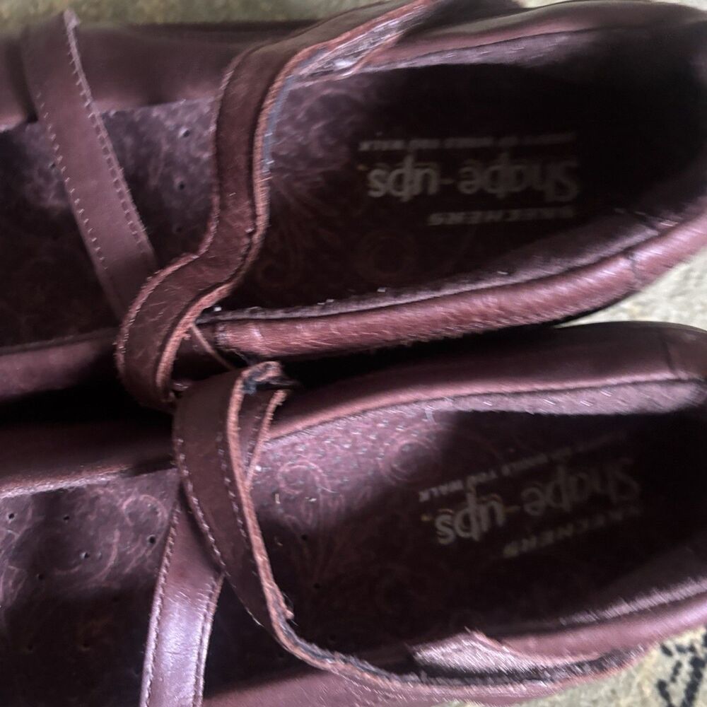 Skechers Shape Ups Mary Jane Shoes Womens Sz 10 Brown Leather Walking Comfort - Picture 6 of 16